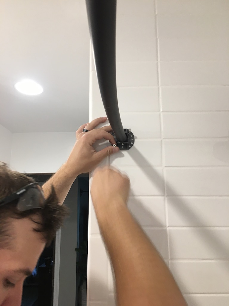 How to Install a Shower Curtain Rod on a Tile Wall - Sima Spaces