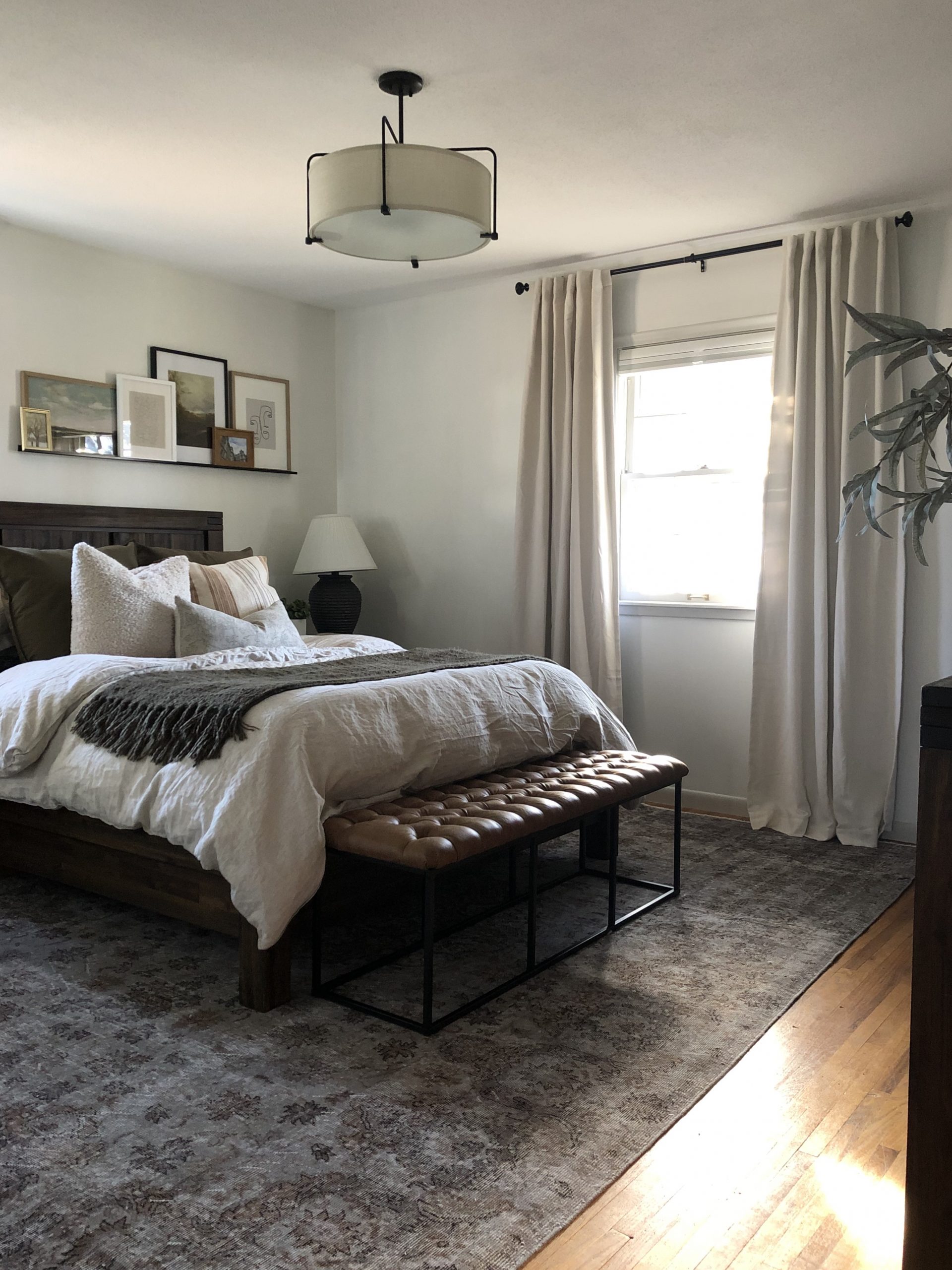 Moody Modern Traditional Bedroom Makeover - Sima Spaces